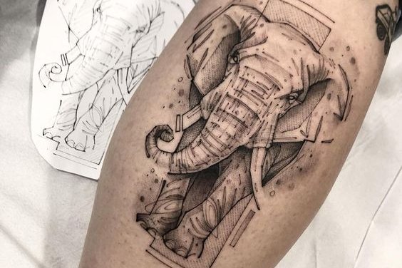 Elephant tattoo