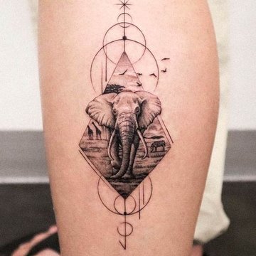 Elephant tattoo