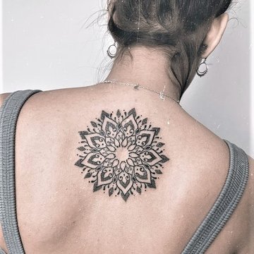 full back tattoo for women