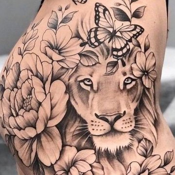 thigh tattoo for women