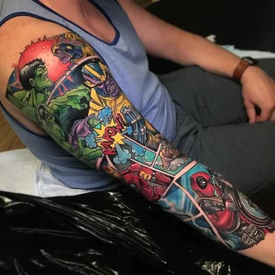 Marvel superhero and comics tattoos: Best tattoo ideas - VeAn Tattoo