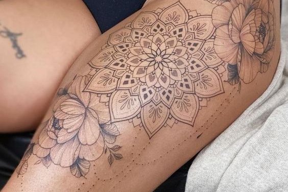 thigh tattoo for women