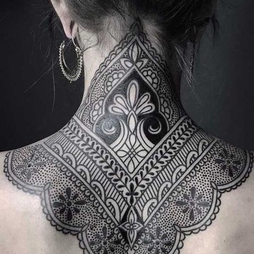 full back tattoo for women