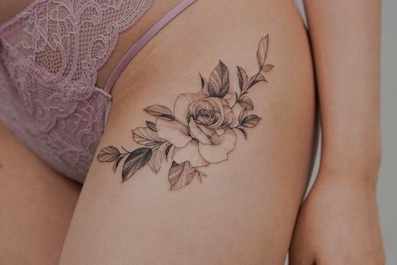 thigh tattoo for women