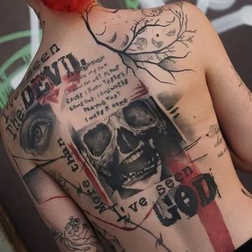 Trash Polka tattoo