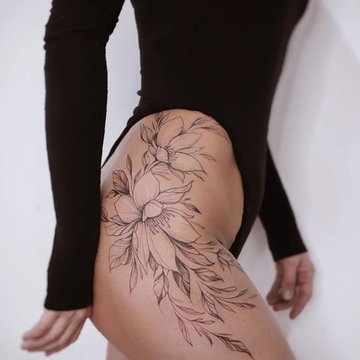 thigh tattoo for women