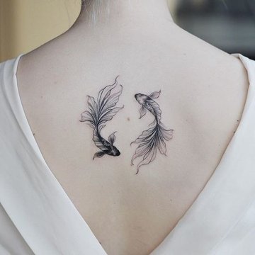 full back tattoo for women