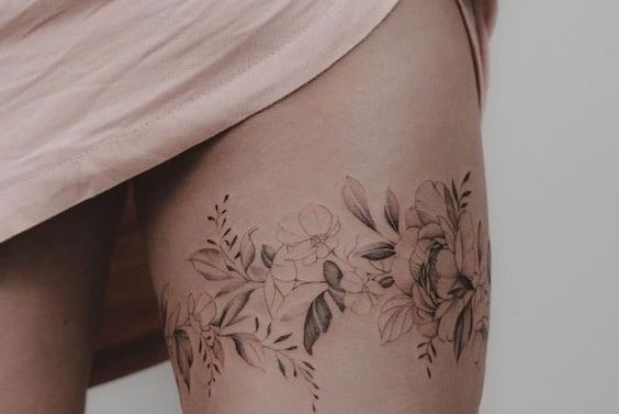 thigh tattoo for women