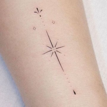 moon and star side tattoo - Clip Art Library