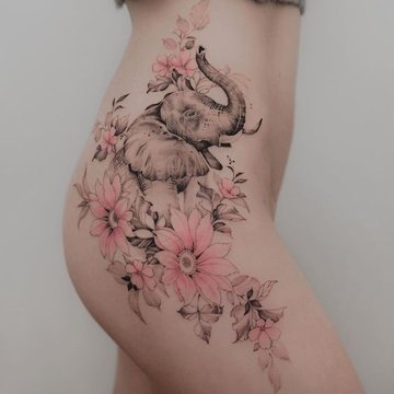 thigh tattoo for women