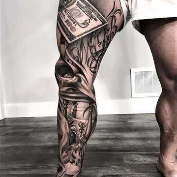 27+ Coolest leg sleeve tattoo designs for men in different styles