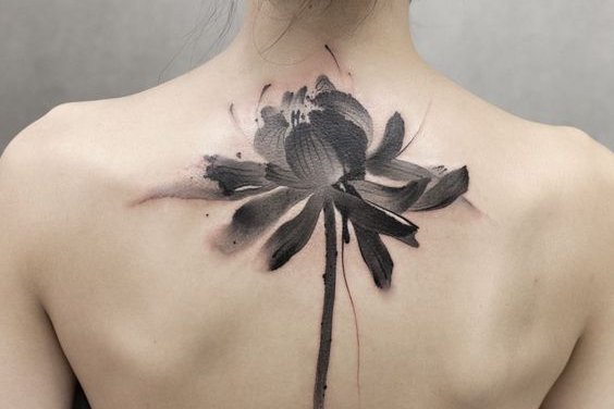 full back tattoo for women