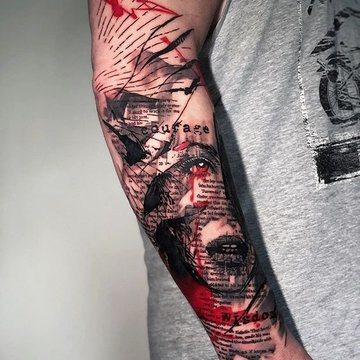 Trash Polka tattoo