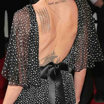 angelina jolie back tattoo