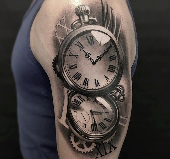 Clock tattoo: styles and meaning | 37+ Designs for men and women - VeAn ...