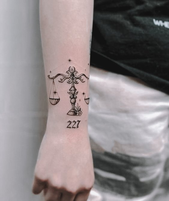 Tattoo uploaded by Gary Heinrichs Jr. • Libra tattoo #libra #sign  #astronomy #lace #feminine #delicate #minimal #minimalist #minimalistic  #notyouraveragegary #grhjarts • Tattoodo