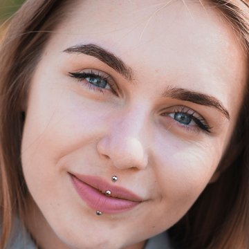 Lip piercing