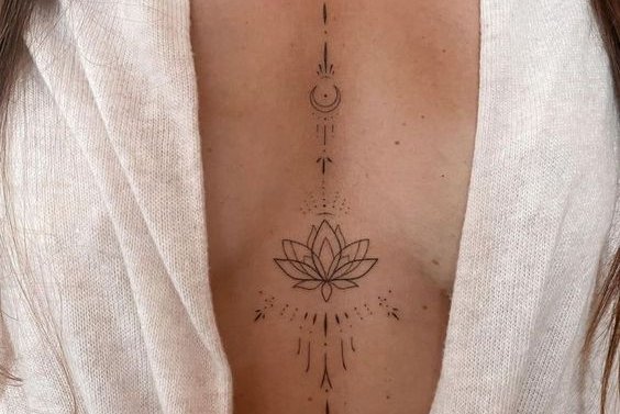 under boob tattoo design