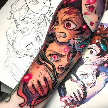 Design anime tattoo design for you by Jake_long | Fiverr