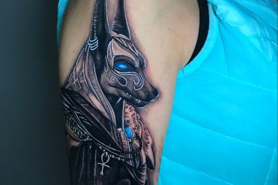 Almost 2 weeks ago, I posted Anubis. Finally got Horus done today. : r/ tattoo
