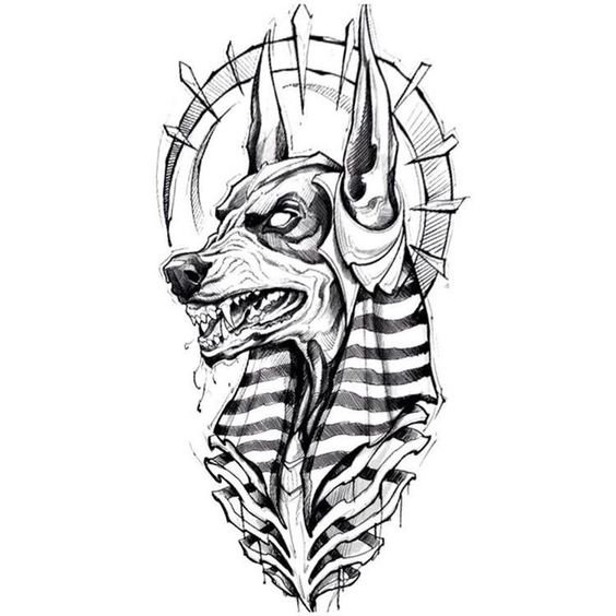 23+ Designs And Meaning Of Anubis Tattoo For Men And Women - Vean Tattoo