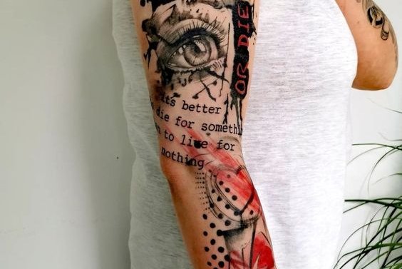 Trash Polka tattoo