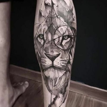 leo foot tattoos