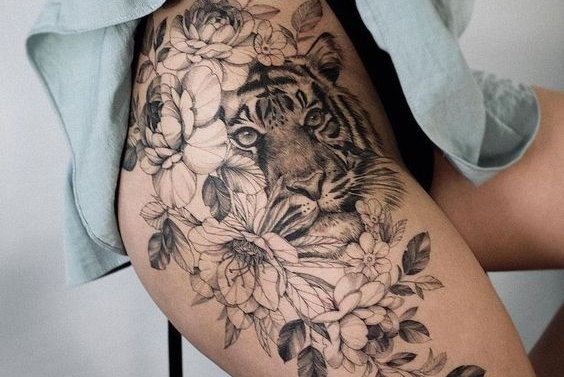 thigh tattoo for women