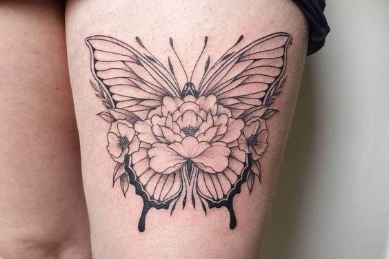 thigh tattoo for women