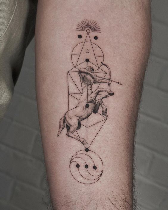 25 Sagittarius Tattoos That Are Big On The Bow And Arrow