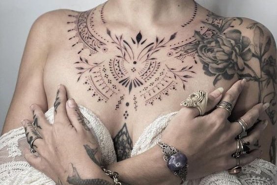 under boob tattoo design