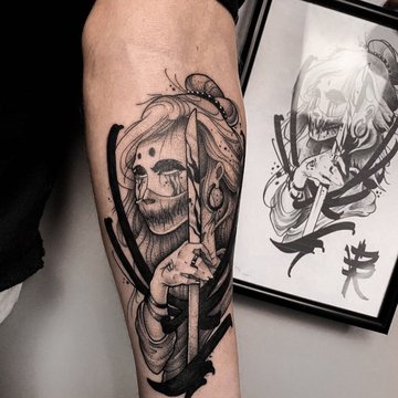 Tattoo uploaded by Benjamin Peschier • GRIM REAPER, 3rd session of my  sleeve. Done at Gs And Gents Tattoo The Hague by sadkaya. • Tattoodo