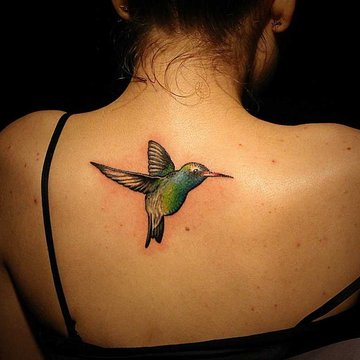 Cute Hummingbird Black and White Tattoo – Tattoos Wizard Designs