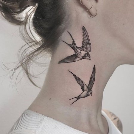 75 Sparrow Tattoo Designs for Men [2024 Inspiration Guide] | Animal tattoos  for men, Neck tattoo for guys, Small neck tattoos