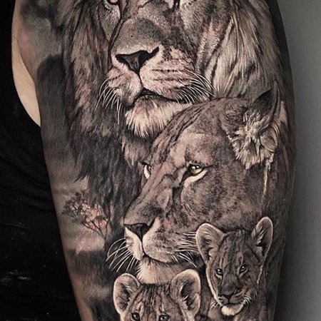 23+ Designs of Lion tattoo for men and women - VeAn Tattoo