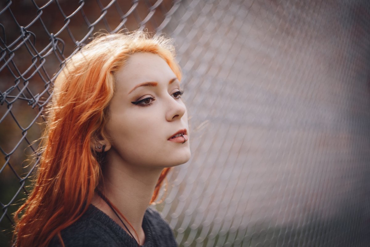 Lower lip piercing