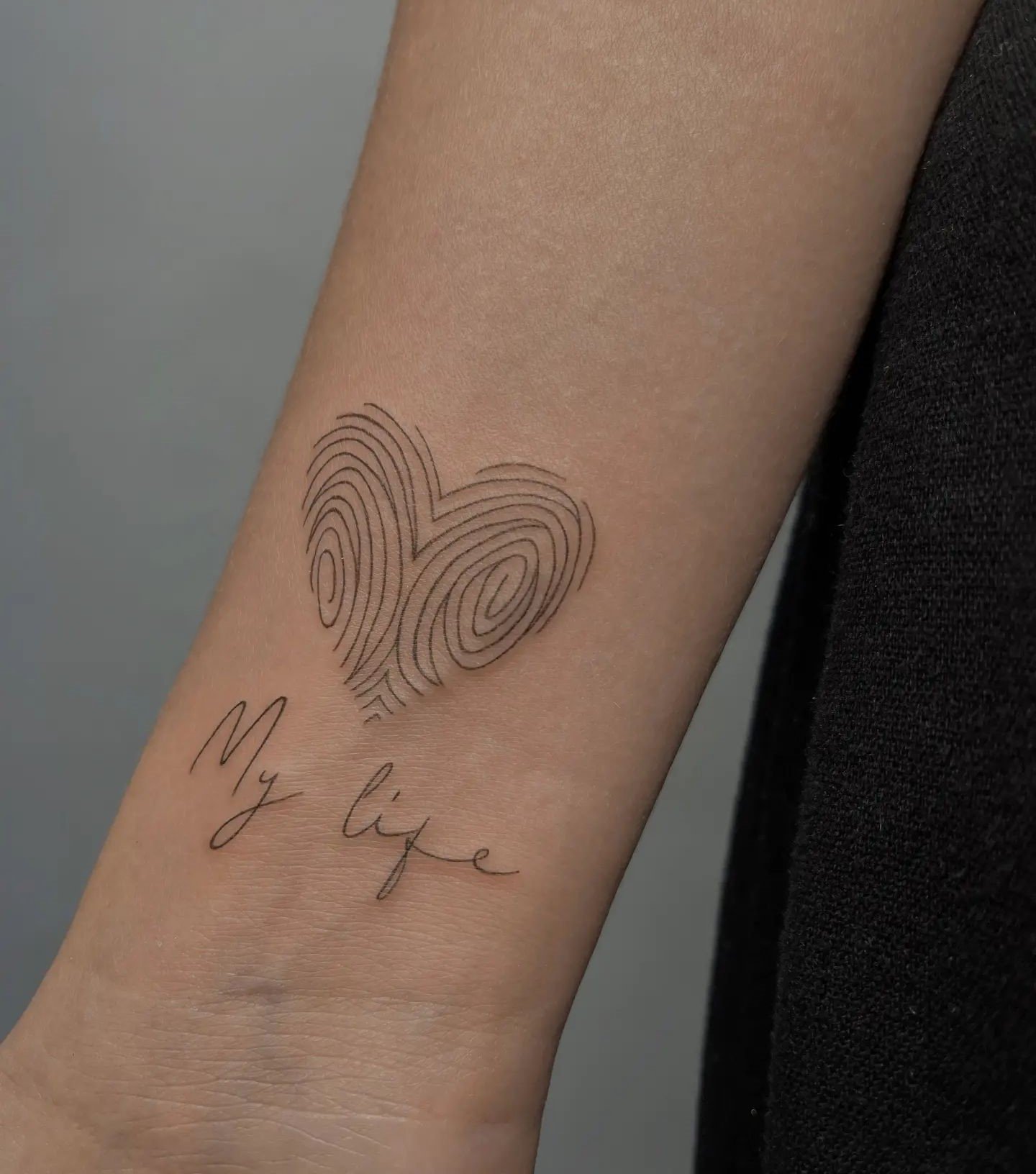 A couple of lovely pieces by Mariia. The heart made out of fingerprints is  such a great idea 🥰. Call or email to book with Mariia now. ~ATTICUS TATTOO~...  | By Atticus TattooFacebook