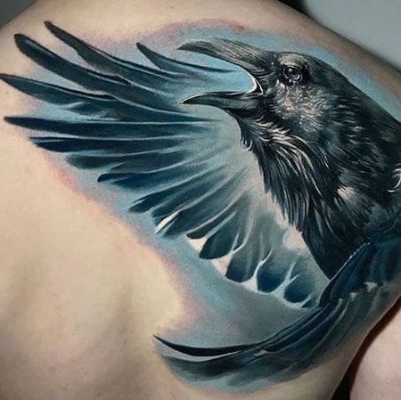 Raven tattoo: styles and meaning | 42+ Designs for men and women - VeAn ...