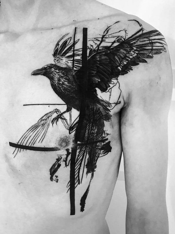 Raven tattoo: styles and meaning | 42+ Designs for men and women - VeAn ...